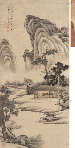 张 崟（1761～1829）  仿陈秋水山窗诗意图 设色纸本 立轴