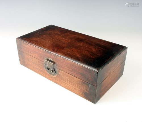 CHINESE HUANGHUALI WOOD HINGED BOX