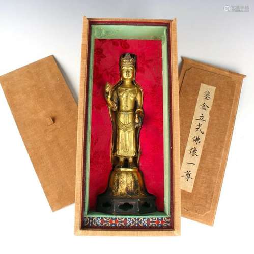 BRONZE BUDDHA IN CUSTOM PRESENTATION BOX