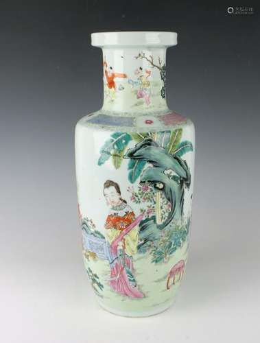 VASE DECORATED IN DOMESTIC SCENES