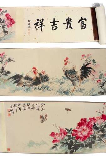 CHINESE LONG ROOSTER SCROLL