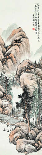 顾 澐（1835～1896） 山壑隐居图 设色纸本 立轴