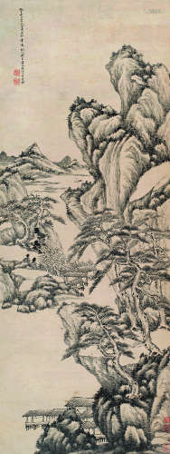 黄易（1744～1802）仿王原祁笔意 水墨纸本立轴
