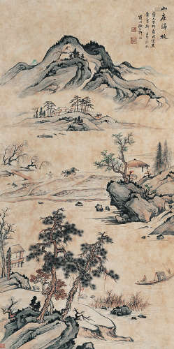 许昭（1887～?）山庄归牧 设色纸本立轴