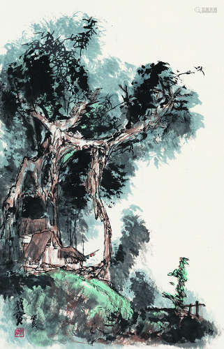 王维宝（b.1942）秋色图 设色纸本立轴