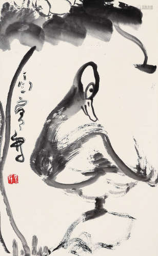 丁衍庸（1902～1978） 鸭 镜心 水墨纸本