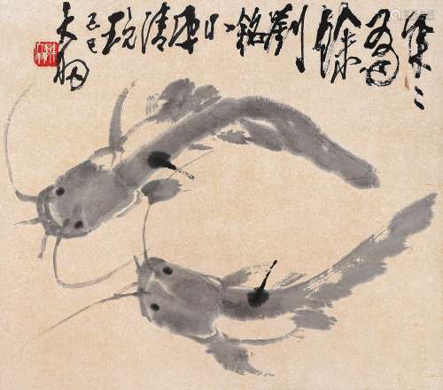 陈大羽（1912～2001） 年年有鱼 镜心 水墨纸本