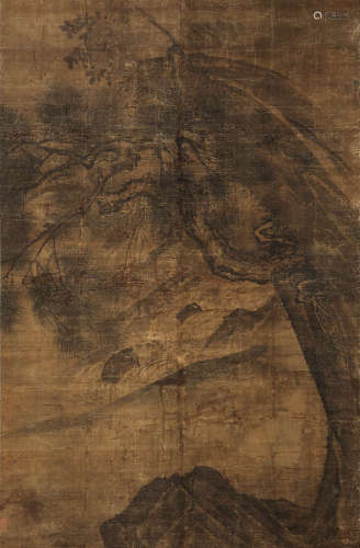 戴进（1388～1462） 古树春溪 立轴 水墨绢本