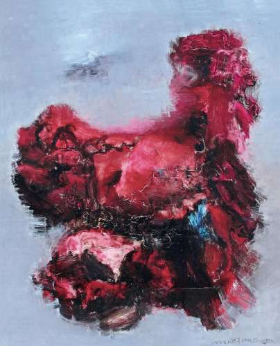 周春芽（b.1955） 1999年作 红色山石 布面油画