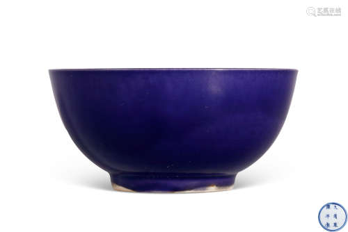 清康熙 茄皮紫釉碗