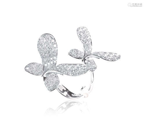 Giovanni Ferraris设计 钻石双蝶戒指