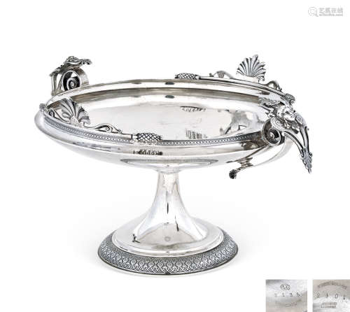 约1870年 蒂芙尼Tiffany 新古典主义风格纯银装饰果盘