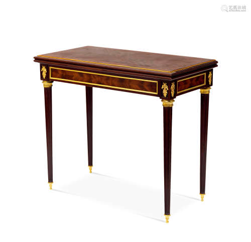 约1880年 法国 Guillaume Grohé 路易十六风格翻盖娱乐牌桌