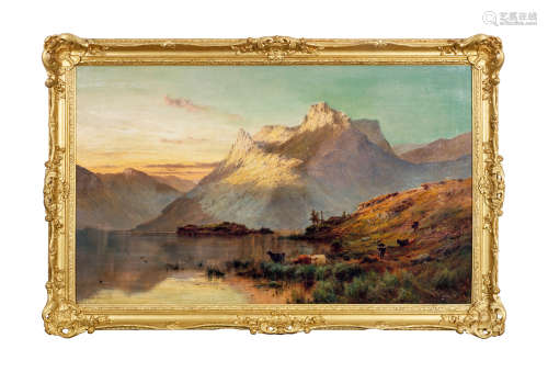 ⽼阿尔弗雷德·迪·贝昂斯基 英国高地景色 布⾯油画
