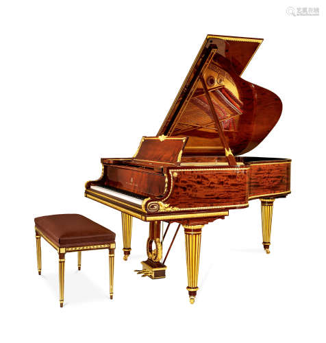 全球唯一 约1909年 路易十六式 施坦威24K鎏金雕刻艺术钢琴