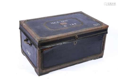 MAJOR GENERAL C.J.B. HAY'S BRASS BOUND CHEST