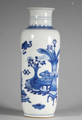 Qing Kangxi Bogu stick mallet bottle