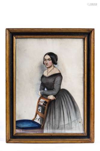 AMERICAN SCHOOL (19th c) PORTRAIT of a WOMAN