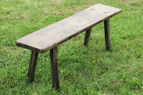 OAK BENCH with THROUGH TENON CONSTRUCTION