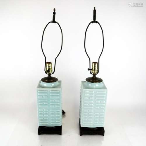 Pair Chinese Porcelain Lamps