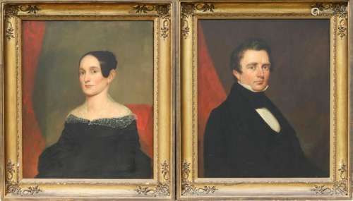 A PHILADELPHIA COUPLE'S PORTRAITS C.1830