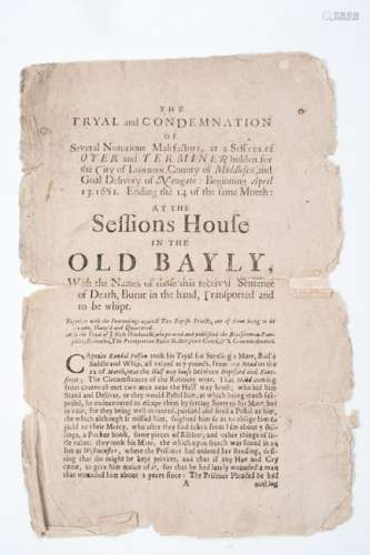 1681 TRYAL and CONDEMNATION OF SEVERAL