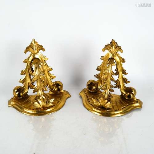 Pair of Gilt Wood Brackets