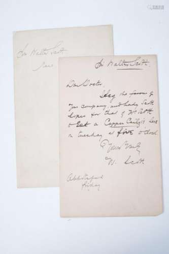 SIR WALTER SCOTT SIGNED LETTER