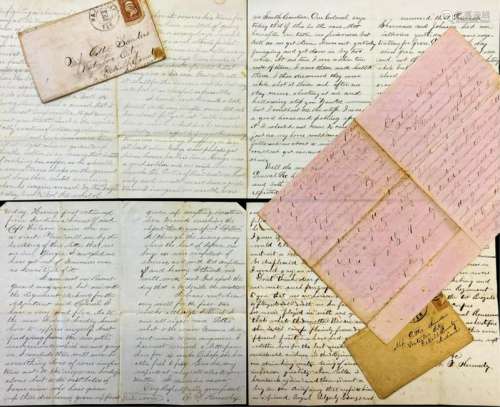 (4) CIVIL WAR LETTERS SGT. BENJAMIN F. KENNEDY