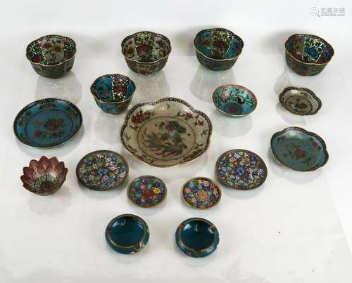 Lot of 17 Cloisonne Articles