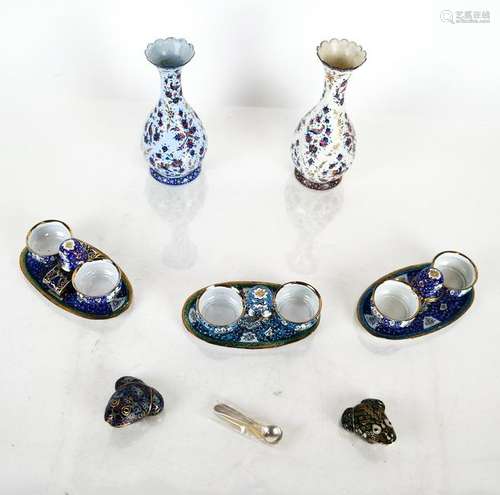 Lot of 7 Chinese Cloisonne Items