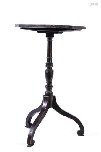 FANCY PAINT DECORATED PENNSYLVANIA CANDLESTAND