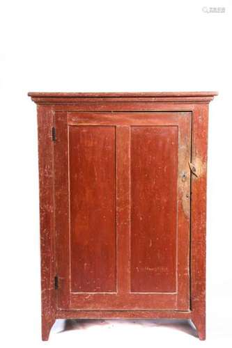 EARLY PENNSYLVANIA CUPBOARD in RED PAINT