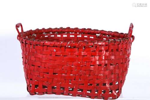 SPLIT ASH BASKET LADEN IN HEAVY PAINT