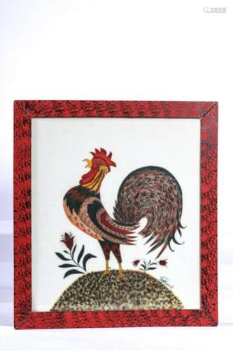 BILL RANK THEOREM PAINTING OF A ROOSTER CROWING