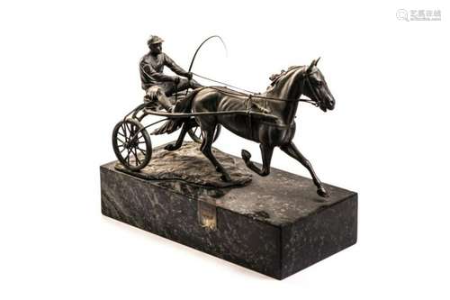 AUSTRIAN BRONZE of a RACING SULKY