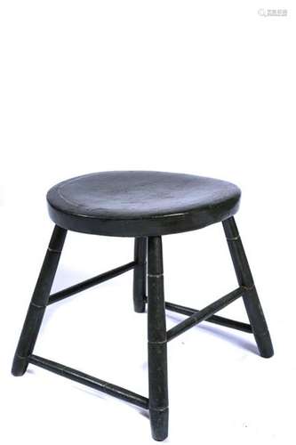 LOW (4) LEGGED STOOL in BLUE PAINT