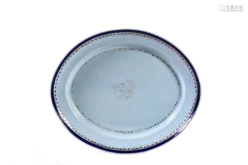 CHINESE EXPORT BLUE AND WHITE PLATTER