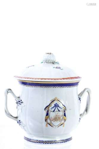 CHINESE EXPORT ARMORIAL SUGAR BOWL