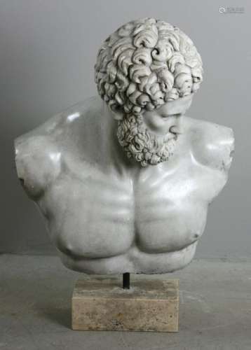 Carved Italian Marble Torso of Hercules