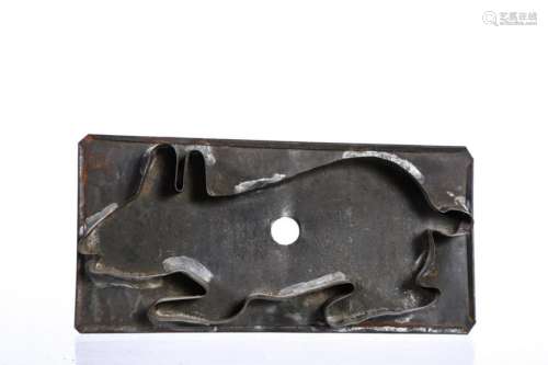 EARLY PENNSYLVANIA TIN COOKIE CUTTER OF A RABBIT
