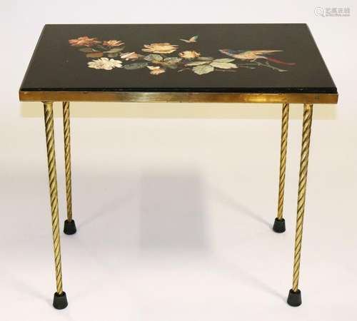 Pietra Dura Top Table, Various Inlaid Stone