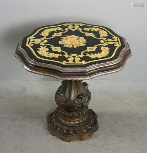 Italian Decoupage on Marble Top Table