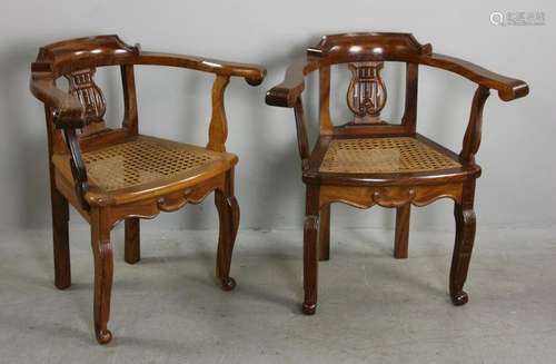 Pair of Mahogany Boudoir Chairs