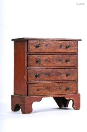 J. BUBB MAKER - MINIATURE CHEST OF DRAWERS