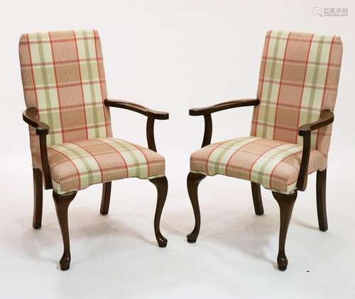 Pair of Custom Queen Anne Style Chairs