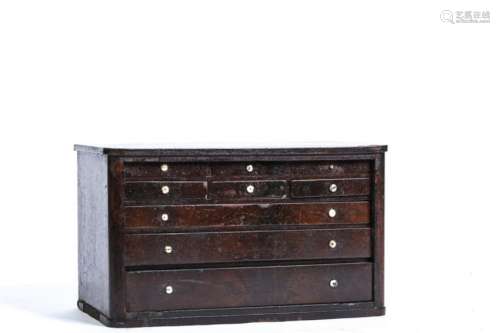 1851 JEWELERS CABINET with CONTENTS