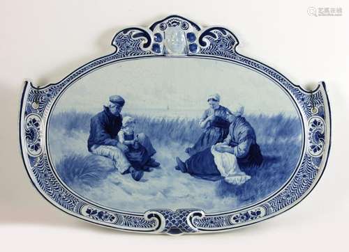 Signed Compressed Shield Shaped Delft Plaque