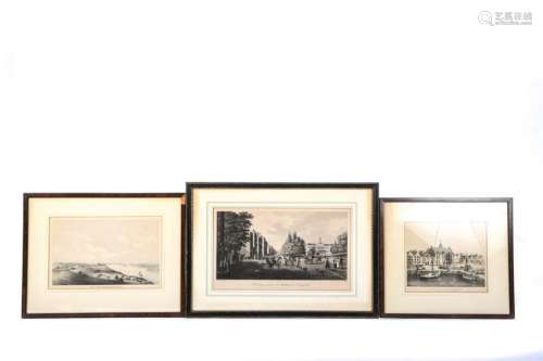 (3) LITHOGRAPHS OF (17th c-18th c) NEW YORK