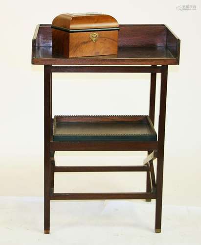 English Style Butler's Stand w/ Cigar Box